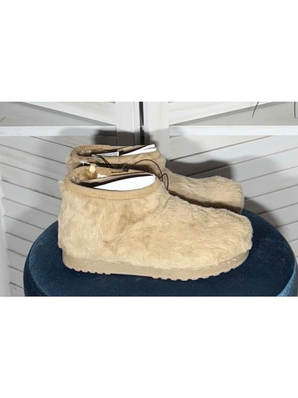 Arizona Jeans Co Slater Faux Fur Booties Shoes Size 7